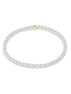 New NWT Enewton Classic Pearl 3mm 14kt Gold-filled Beads Stretch Stack Bracelet
